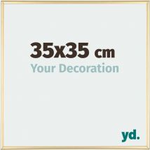 Your Decoration - 35x35 cm - Cadres Photos en Aluminium Avec Verre acrylique - Anti-Reflet - Excellente Qualité - Or Brillant - Cadre Decoration