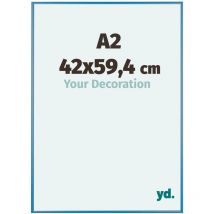 Your Decoration - A2 42x59.4 cm - Cadres Photos en Aluminium Avec Verre acrylique - Anti-Reflet - Excellente Qualité - Blue Acier - Cadre Decoration
