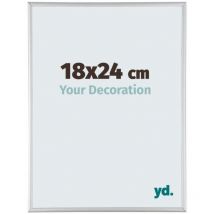 Your Decoration - 18x24 cm - Cadres Photos en Aluminium Avec Verre acrylique - Anti-Reflet - Excellente Qualité - Argent Mat - Cadre Decoration