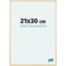 Your Decoration - 21x30 cm - Cadres Photos en Aluminium Avec Verre acrylique - Anti-Reflet - Excellente Qualité - Or Vintage - Cadre Decoration