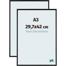 Your Decoration - A3 29.7x42 cm - Cadres Photos en Aluminium Avec Verre acrylique - Excellente Qualité - Noir Mat - Cadre Decoration Murale - Aurora.