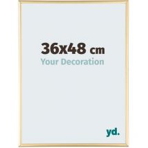 Your Decoration - 36x48 cm - Cadres Photos en Aluminium Avec Verre acrylique - Anti-Reflet - Excellente Qualité - Or - Cadre Decoration Murale - Kent.