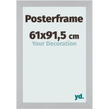 Your Decoration - Cadre photo cm - Cadre d'affiche en bois avec verre acrylique - antireflet - excellente qualité -Argent Mat.