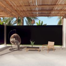 Homemiyn - Fimei Auvent Latéral Rétractable Noir 220x1000 Cm