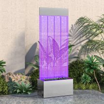 Furniture Limited - Colonne à bulles avec LED RVB Inox et