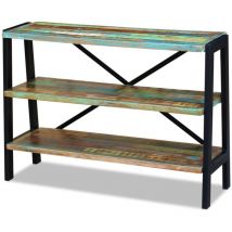 Helloshop26 - Furniture Limited - Credenza con 3 Ripiani in Legno Massello