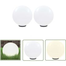 Youthup - The Living Store LED-Gartenleuchten 2 Stk. Kugelförmig 50 cm pmma - led Gartenleuchte - Outdoor Beleuchtung - Gartenlicht - Kugellampe