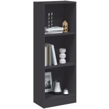 Youthup - Furniture Limited - Libreria a 3 Ripiani Grigia 40x24x109 cm in