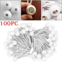 Youyijia 100 Stück Spanngummi Mit Kugel 160mm Gummischlaufen Expanderschlinge Zeltgummis Planenspanner Für Partyzelte Planen Plakate Werbebanner Weiß