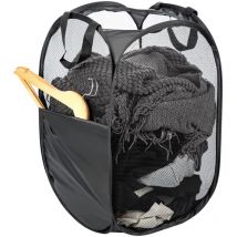 Youyijia 75L Folding Laundry Basket Collapsible Large Washing Basket with Mesh Design Foldable Portable Laundry Hampers for Bathroom Bedroom College