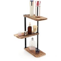Youyijia Corner Shelf 3 Tier Floating Shelves Wall Mounted Rustic Home Display Storage Rack Small Wood Shelves for Bedroom Enterway Living Room