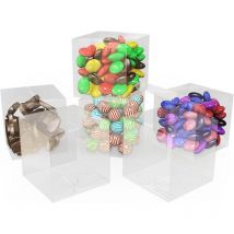 Youyijia Ransparente Geschenkboxen, 5 X 5 X 5 Cm, Würfel, Hochzeitsgeschenkboxen, Pvc-kunststoff, Weihnachtsdekoration, Geschenkverpackung, 