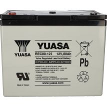 Blei-Akku REC80-12I Pb 12V / 80Ah Zyklenfest, M6 Innengewinde - Yuasa
