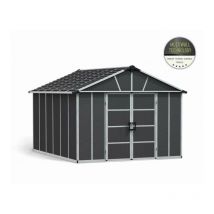 Yukon 11 x 13.1 Shed - Polycarbonate - L395 x W332 x H252 cm - Dark Grey