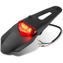 Soleil - Luz trasera led para motocicleta (roja) con ala, luz trasera para motocicleta, XR250 XR400 XR650 WR250F WR450F CRF250X CRF450X crf, ala de