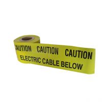 150mm x 365m Caution Underground Electric Cable Below warning tape - Yellow - Electric - Yuzet