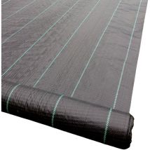 Yuzet - 1m x 100m 100g Weed Control Ground Cover Garden Membrane Landscape Fabric - Black