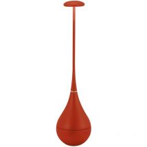 Dondolina – Wiederaufladbare LED-Tischleuchte IP65, kabellos, Touch-Dimmer – italienisches Design, Farbe Rot - Zafferano