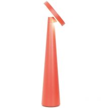 Zafferano Lampe de Table Rechargeable Angelina - Sans Fil, Tête Ajustable, Commande Tactile, Design Moderne pour Intérieur - Couleur Rouge