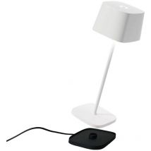 Lampada Ofelia, Lampada da Tavolo Ricaricabile e Senza Fili con Controllo Touch, Utilizzabile anche come Lampada da Esterni, Dimmer, 2700-3000 k,