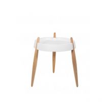 Zafferano - Table Basse liolà h47cm Blanc - Frêne Naturel