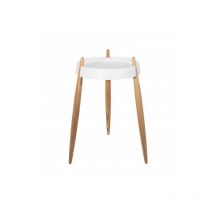 Zafferano - Table Basse liolà h67cm Blanc - Frêne Naturel