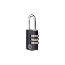 Yale - YE3CB/28/126/2/BK Standard Security 28mm Aluminium Kombination Vorhängeschloss - Schwarz - Offener Stahlbügel - 3-Ziffern-Kombinationsschloss,