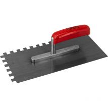 Zahnglättekelle 280 x 130 mm, Zahnung 10 x 10 mm Stahl Fliesenwerkzeug