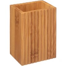5Five Simply Smart – Zahnbürstenbehälter aus Bambus – 8,30cm x 6,40cm x 12,30cm – Natur – Feuchtigkeitsbeständig