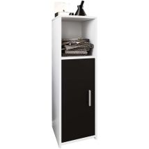 Ebuy24 - ZaloIL armoire haute pour salle de bain blanc, noir.