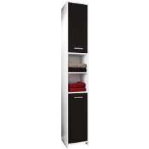 Ebuy24 - ZaloL armoire haute pour salle de bain blanc, noir.
