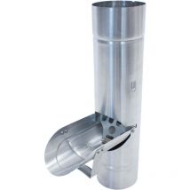 Clapet de tuyau d'eau de pluie avec tamis, protection contre les feuilles par tamis, montage simple, Zinc-titane - 120mm, argent - Zambelli