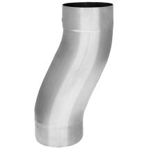 ZAMBELLI Coude de socle galvanisé, coude à étages, plié en une pièce pour ponter les saillies de mur et de crépi, DN 80 Argenté