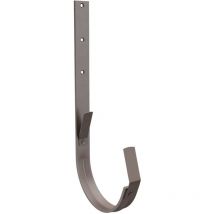 Zambelli - Dachrinnenhalter verzinkt Rinneneisen, Rinnenhalter für Dachrinne halbrund, einfach montiert ohne löten, 105mm / 250/8 teilig Kupferbraun