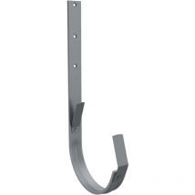 Zambelli - Dachrinnenhalter verzinkt Rinneneisen, Rinnenhalter für Dachrinne halbrund, einfach montiert ohne löten, 150mm / 333/6 teilig, Anthrazit