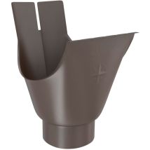 ZAMBELLI Ablaufstutzen (Oval) verzinkt, gefalzt Einhangstutzen für Dachrinne halbrund, Montage ohne löten 105mm / 250/8 teilig, DN80 / 80mm