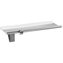 ZAMBELLI Grille de protection des gouttières Protection des gouttières Made in Germany, 333/6 pièces, 2m argent, y compris support et agrafes