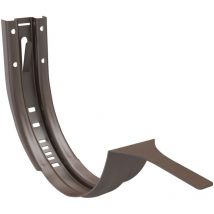 Stirnbretthalter verzinkt, Dachrinnenhalter für Dachrinne halbrund, Montage ohne löten 125mm / 280/7 teilig Kupferbraun - Zambelli