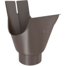 ZAMBELLI Tubulure de vidange Galvanisée - 250 80mm Brun Cuivré, Demi-Ronde