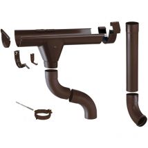 Zambelli - Zink Dachrinne Komplettset für Häuser, 1 Dachseite, Montage ohne Löten, für eine Dachfläche bis ca. 150m², 6 teilig/333 / 150mm