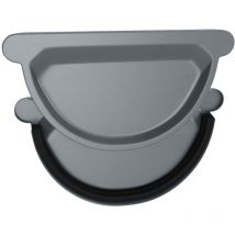 Zambelli - Zink Steckboden (halbrund) mit Gummidichtlippe, Rinnenboden, Rinnendeckel verzinkt, einfache Montage, 125mm / 280/7 teilig Anthrazit