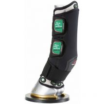 L, Noir: Tige avant Tige de repos ou de transport pour chevaux THERAPEUTIC SUPPORT BOOT avec sous-bande interchangeable et fermeture tearjaw élastique