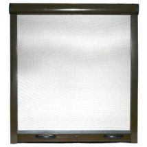 Zanzariera a rullo in kit riducibile universale per finestra verticale easy-up Marrone 80x170
