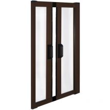 zanzariera sottile orizzontale doppia marrone, 320x250 cm