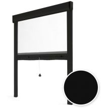 Zanzariera Finestra Tagliabile Alluminio Nero - l 150 x h 160 cm - Nero