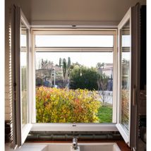 Zanzariera fissa in alluminio senza foratura Werka Pro 130 x 160 cm