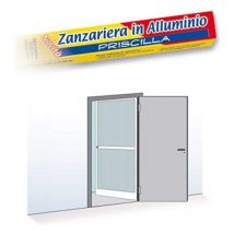 Zanzariera per porta unico battente telaio in alluminio 100x240 cm marrone