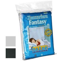 Zanzariera a strappo per finestra 130x150 regolabile nera antracite