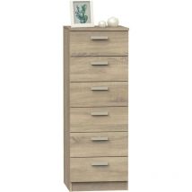 Muebles Pitarch - Sinfonier Tibet Color Cambrian 6 cajones cómoda habitación Juvenil Matrimonio almacenaje 110x40x40 cm