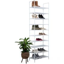 Zapatero para 20 pares - Blanco - 10 niveles